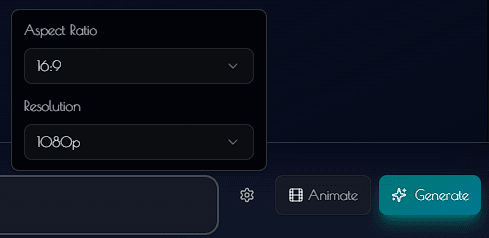 Generation Settings Panel